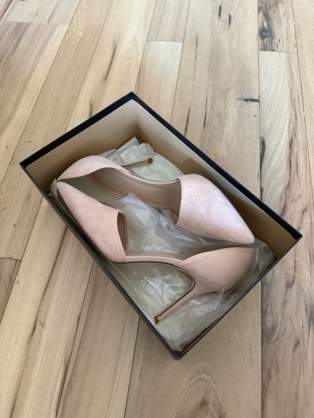 J. Crew Blush Pink Suede D'Orsay Pointed-Toe Heels